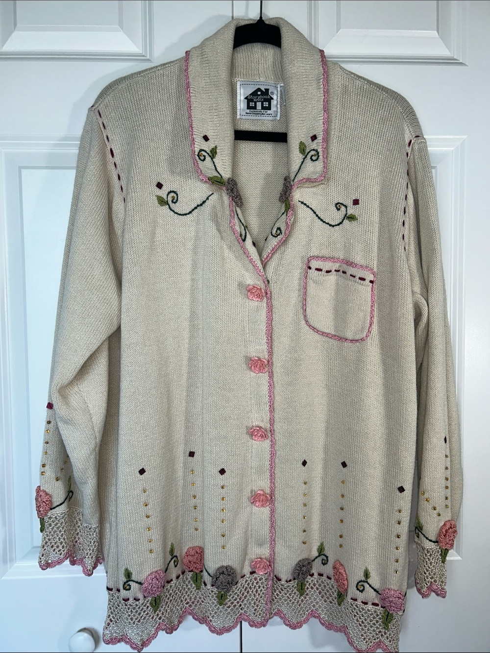 Storybook Knits Cream Knit Cardigan